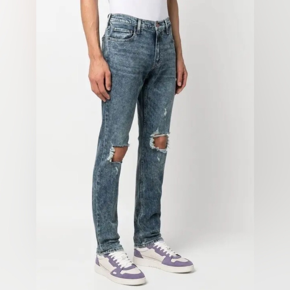 Paige Lennox Jorgensen Destructed Slim-Fit Jeans SZ 38